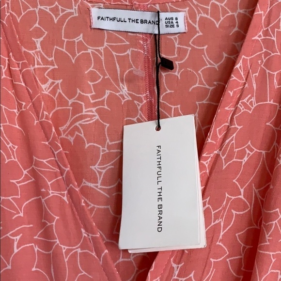 NWT Faithful The Brand Fran Midi Dress in Maurie Floral Print,V-Neck,Sz 4(S) - Picture 14 of 16